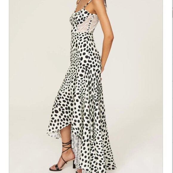 PatBO Bossa Lace Trim Maxi Dress Size 12 - Picture 2 of 5